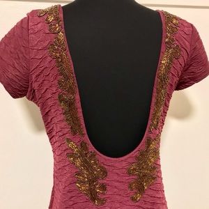 Free People STUNNINGLY Back Beaded Bodycon